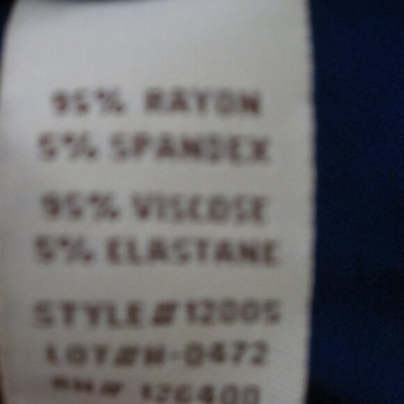 Antthony Originals Royal Blue Ruche Pant & Scoop Neck Shark Bite Hem Top… - Picture 10 of 10